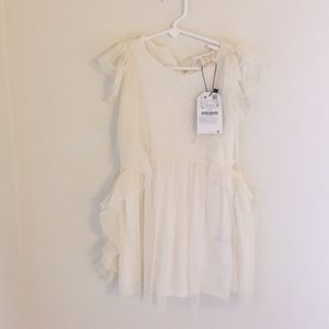 NWT zara cream kids dress 5
